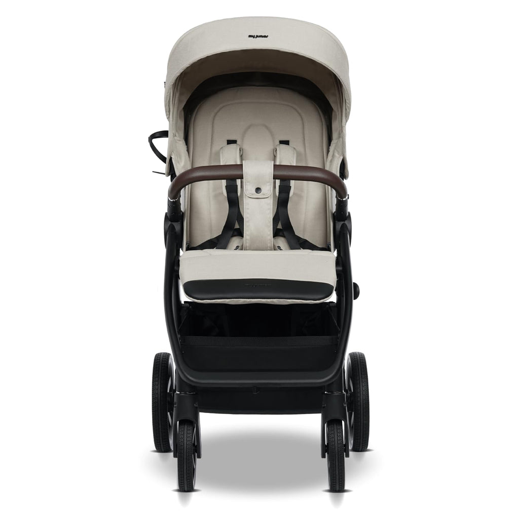 my junior® PLIA² | großer Komfortbuggy mit Luftkammerreifen, Einhand-Faltmechanismus, einstellbare Federung, XXL-Einkaufskorb & -Verdeck, Belüftung, inkl. Getränkehalter + Tragegurt (Desert Bloom)