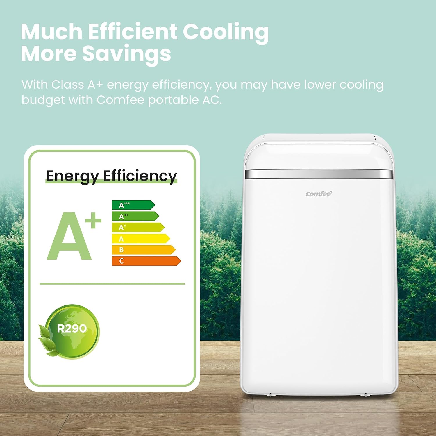 Comfee Mobiles Klimagerät Eco Friendly Pro, 10000 BTU 2,9kW, Kühlen&Ventilieren&Entfeuchten, Raumgröße bis 98m³(36㎡), Mobile Klimaanlage mit Abluftschlauch