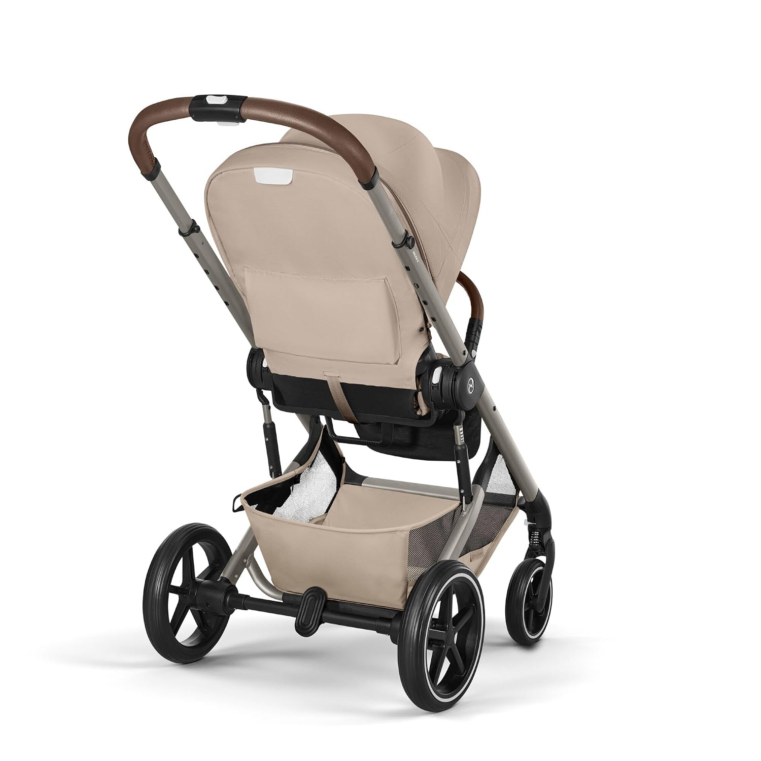 CYBEX Gold Kinderwagen BALIOS S LUX, ab 0-4 Jahre, Almond Beige | Ab Geburt bis 4 Jahre, max 22 kg, Reisesystem, Ergonomische Liegeposition, Einhand-Gurtsystem, All-Terrain-Räder