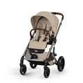 CYBEX Gold Kinderwagen BALIOS S LUX, ab 0-4 Jahre, Almond Beige | Ab Geburt bis 4 Jahre, max 22 kg, Reisesystem, Ergonomische Liegeposition, Einhand-Gurtsystem, All-Terrain-Räder