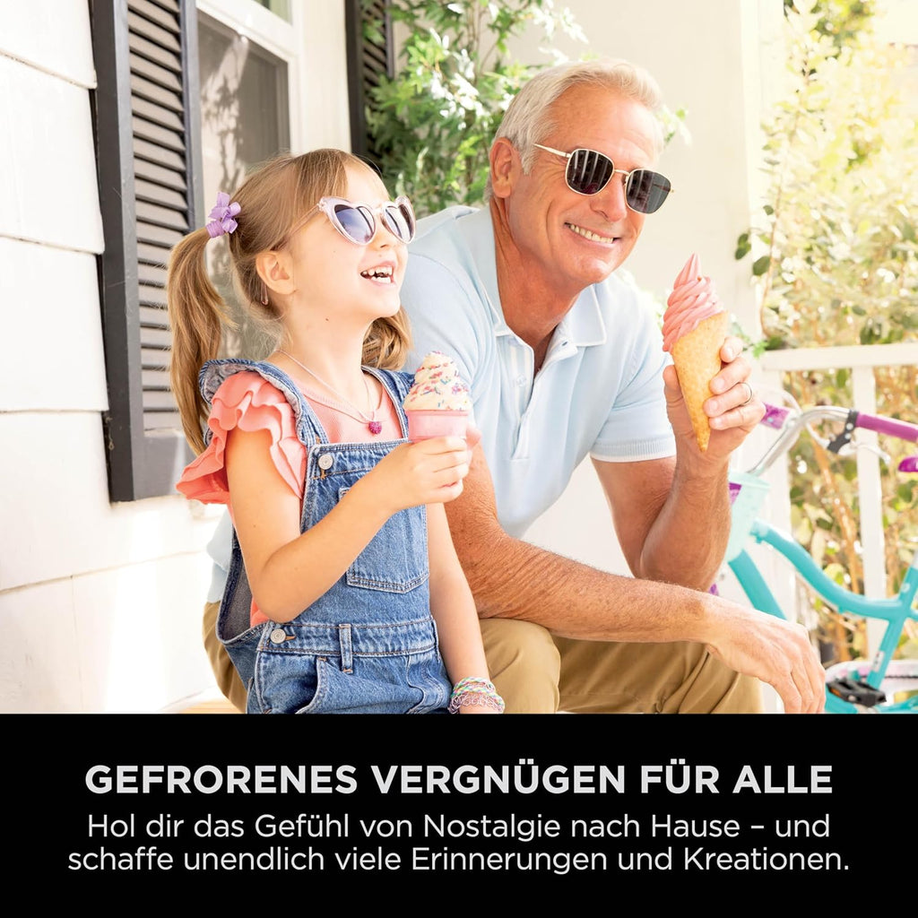 Ninja CREAMi Scoop & Swirl Eismaschine mit 2 Behältern Platinsilber NC701EU | 13 Funktionen, für Eiscreme, Softeis, Gelato, Sorbet, Milchshakes und mehr, mit Mix-In-Funktion, Platinsilber